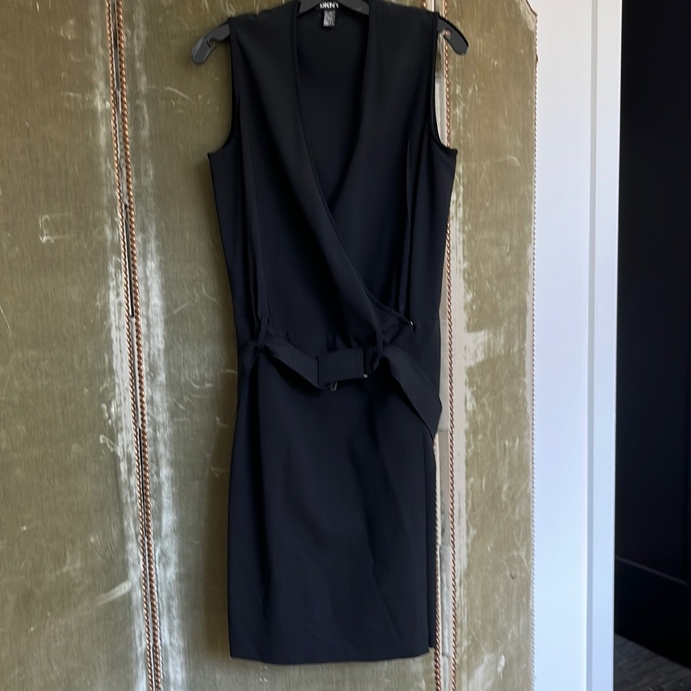 Black belted dress